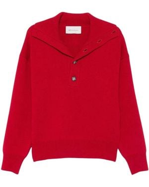 Ami Paris Truien & Vesten ,Rood ,Wol Wol Trui Met Col