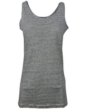 Aragona Gestreiftes Tanktop - Grau