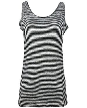 Aragona Gestreepte Tanktop - Grijs
