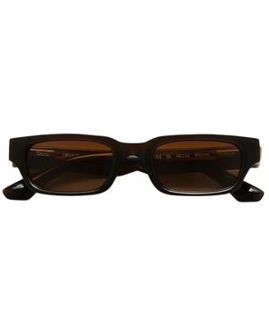 Chimi Accessoires ,Bruin ,Rechthoekige Zonnebril