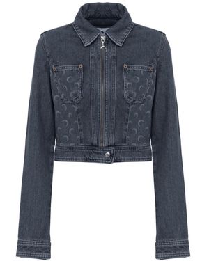 Marine Serre Arden Trucker Jacket - Blauw
