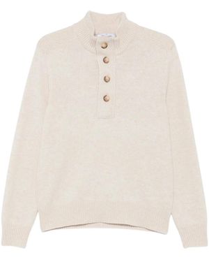 Gran Sasso Lupo Halb-Zip Strick - Weiß