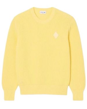 Lacoste Round-Neck Knitwear - Amarillo
