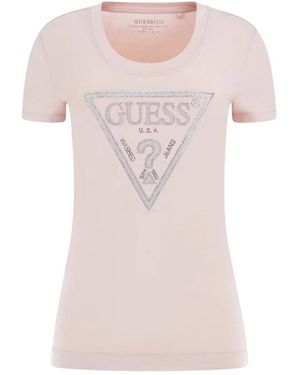 Guess Tops ,Roze ,Katoen Truien