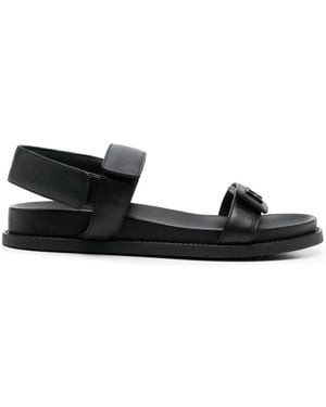 Emporio Armani Flat Sandals - Black