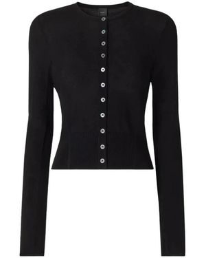 Pinko Truien & Vesten ,Zwart ,Katoen Meteora Cardigan