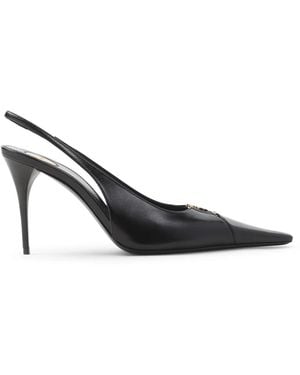Saint Laurent Babylone Breteuil Slingback Pumps - Metallic