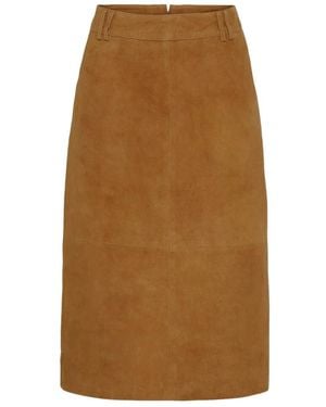 Notyz Midi Skirts - Marrone
