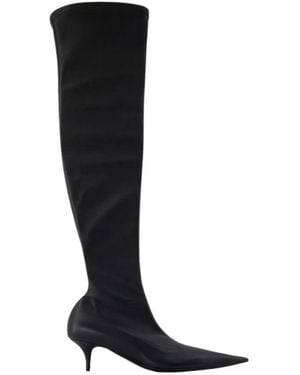 Balenciaga Over-Knee Boots - Black