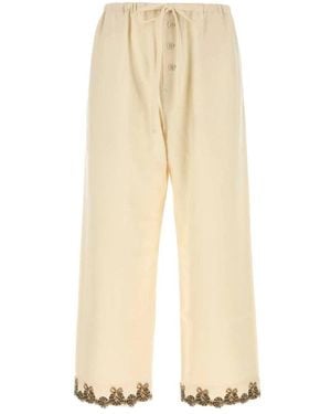 Bode Wide Trousers - Natural