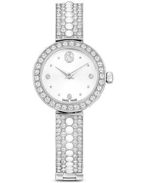 Swarovski Matrix Pearl Bangle Horloge - Metallic