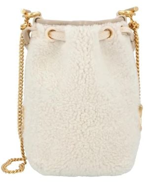 Chloé Shearling Schultertasche - Natur