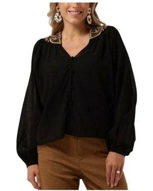 Louizon Schwarze Woohoo Top Bluse