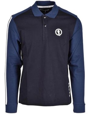 Bikkembergs Langarm-Poloshirt - Blau