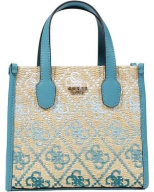Guess Mini 2 fächer tote tasche - Blau