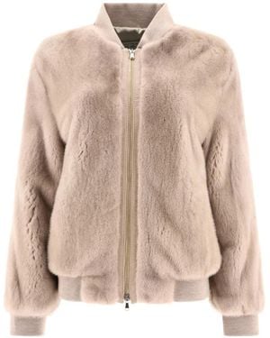 Giovi Faux Fur & Shearling Jackets - Natural