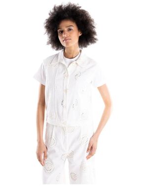 Brand Unique Jassen ,Wit ,Katoen Bianca Mouwloze Gilet
