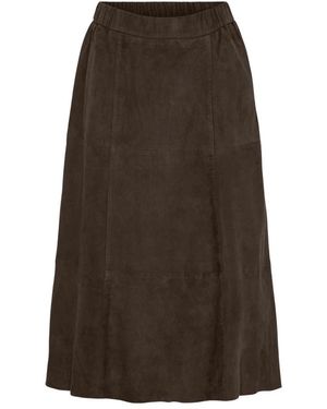 Notyz Midi Skirts - Marrón