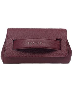 Orciani Tassen ,Rood ,Leer Mini Bag Gossip - Paars