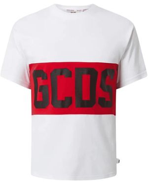 Gcds Oversized Logo Band Katoenen T-Shirt - Rood