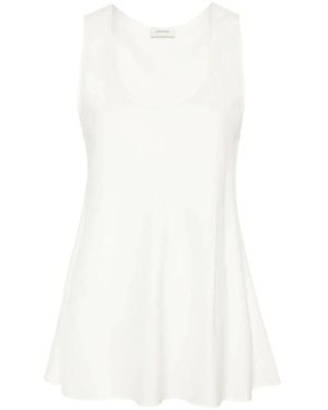 Lemaire Tops ,Wit ,Satijn Bias Cut Tank Top