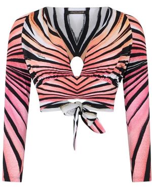 Roberto Cavalli Long Sleeve Tops - Rojo