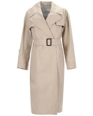 Max Mara The Cube Double-Breasted Trench Coat - Naturel