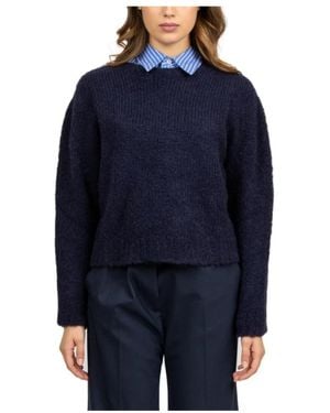 Tela Round-Neck Knitwear - Blu