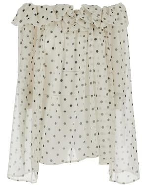 MSGM Overhemden ,Wit ,Pois Top