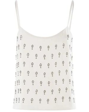 Nenette Sleeveless Tops - White