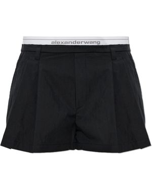 Alexander Wang Logo Shorts - Zwart