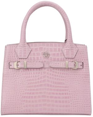 Philipp Plein Dynasty Small Shopper Bag Cocco - Roze