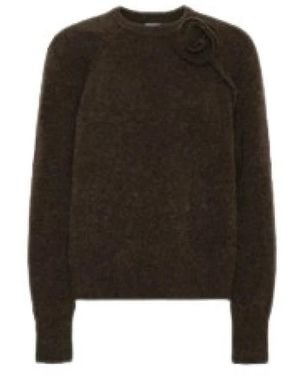 ROTATE BIRGER CHRISTENSEN Rundhals-Strickpullover - Schwarz