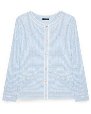 FIORELLA RUBINO Truien & Vesten ,Blauw ,Polyester Gestreept Gebreid Vest