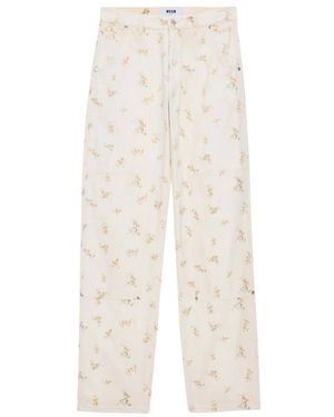 MSGM Straight Jeans - Neutro