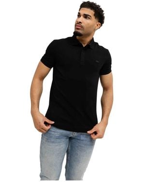Lacoste Tops ,Zwart ,Katoen Paris Stretch Piqué Polo Zwart