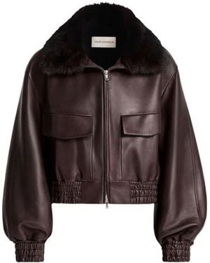 Nour Hammour Leather Jackets - Marron
