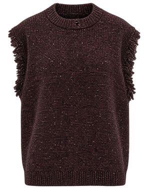 Akep Round-Neck Knitwear - Brown