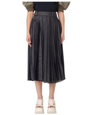 Sacai Denim Skirts - Black