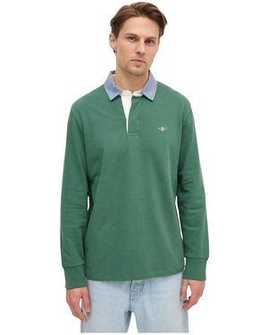 GANT Lange Mouwen Poloshirt - Groen