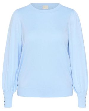 Kaffe Round-Neck Knitwear - Azul