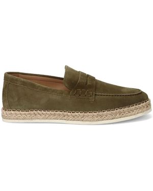 Rossano Bisconti Grüne Mokassin Flache Schuhe