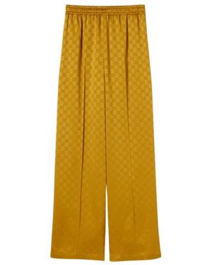 Gucci Gg Acetate Jacquard Broeken - Geel