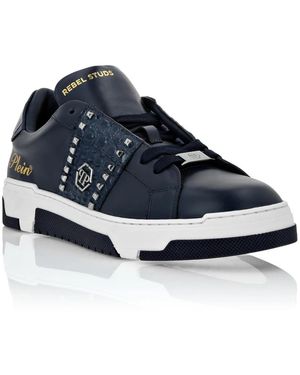 Philipp Plein Low Top Sneakers Mix Strass in Weiß Lyst DE
