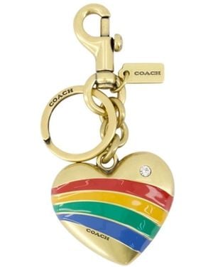 COACH Heart Keyring - Metallic