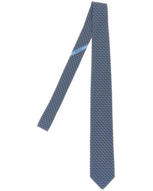 Ferragamo Seidenschal Gancini - Blau