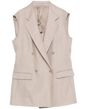 Tagliatore Ärmellose Ungefütterte Jacke Dp4/1 - Natur