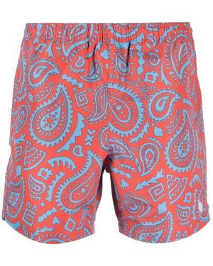 Marcelo Burlon Paisley Swimming Shorts - Red