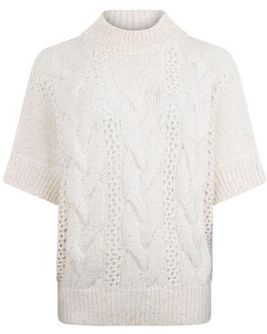 Peserico Round-Neck Knitwear - White