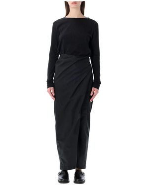 Our Legacy Kleedjes ,Zwart ,Katoen Twisted Dress